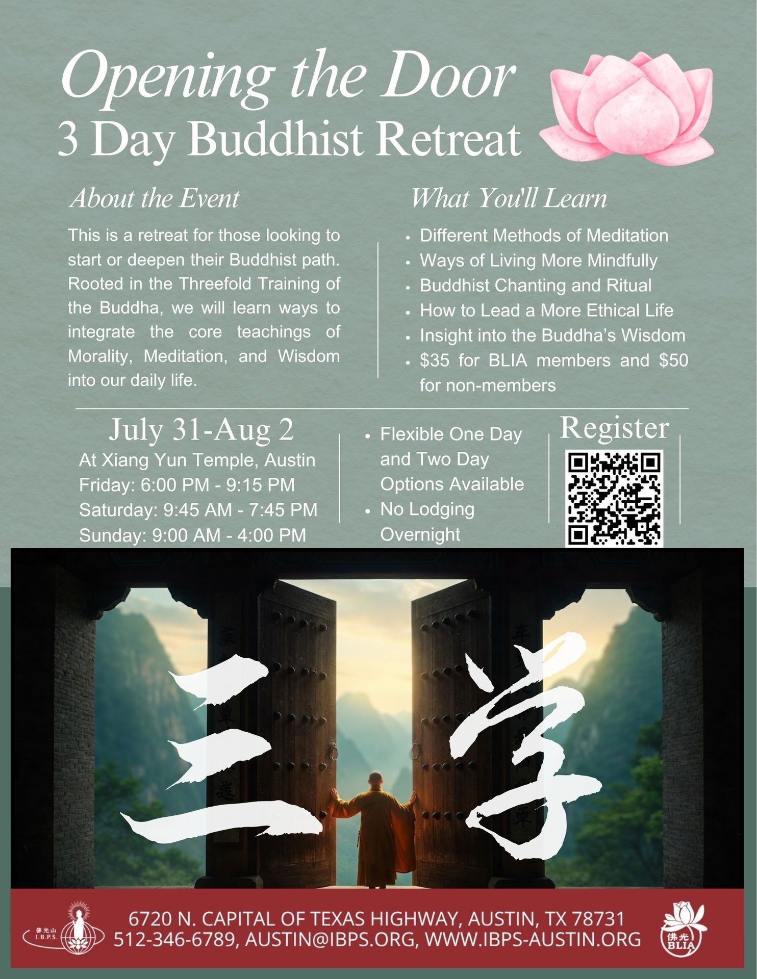 Opening the Door: 3 Day Buddhist Retreat