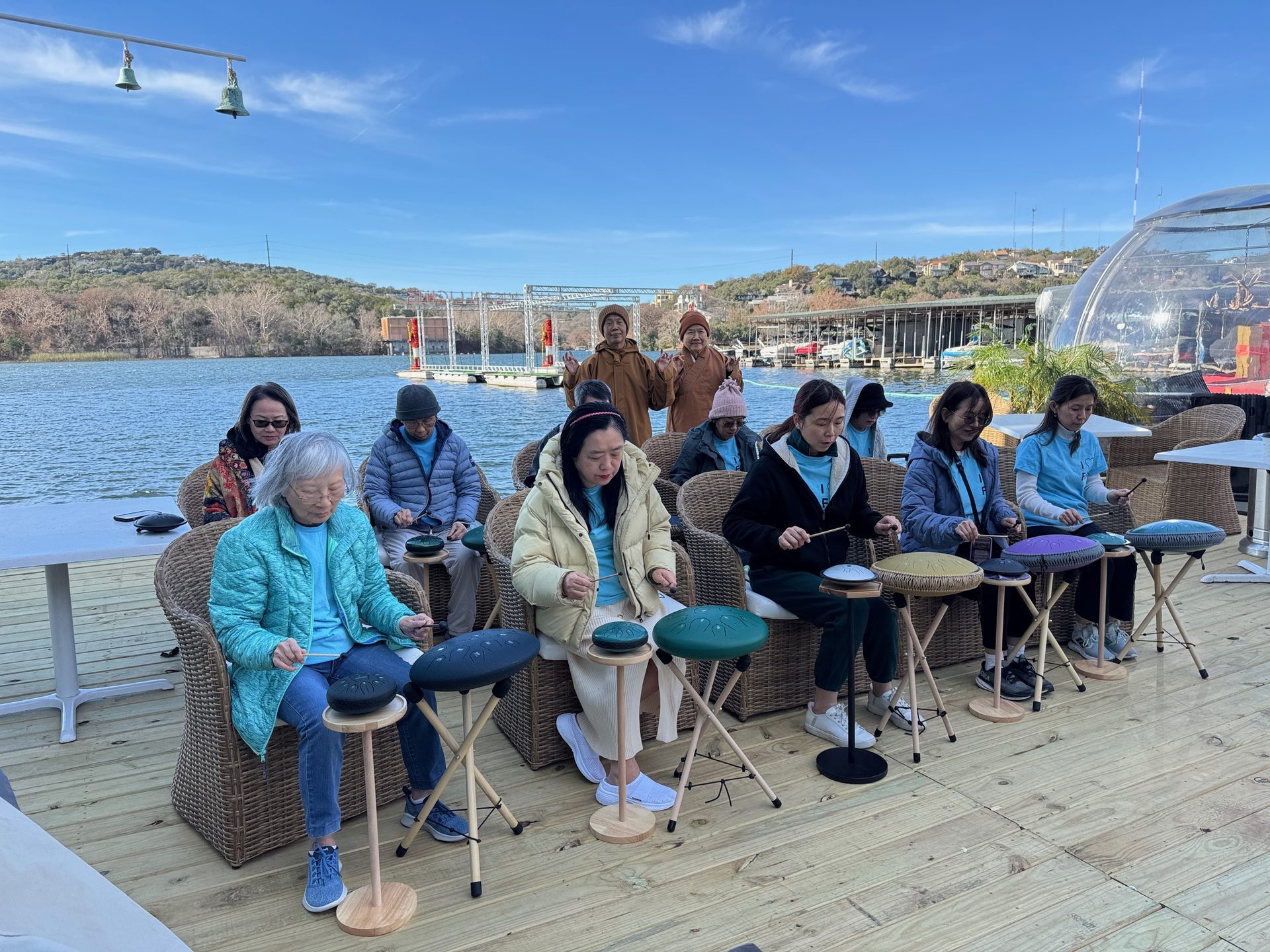Austin College Course Concludes Successfully: Outdoor Steel Tongue Drum Workshop Filled with Zen Serenity