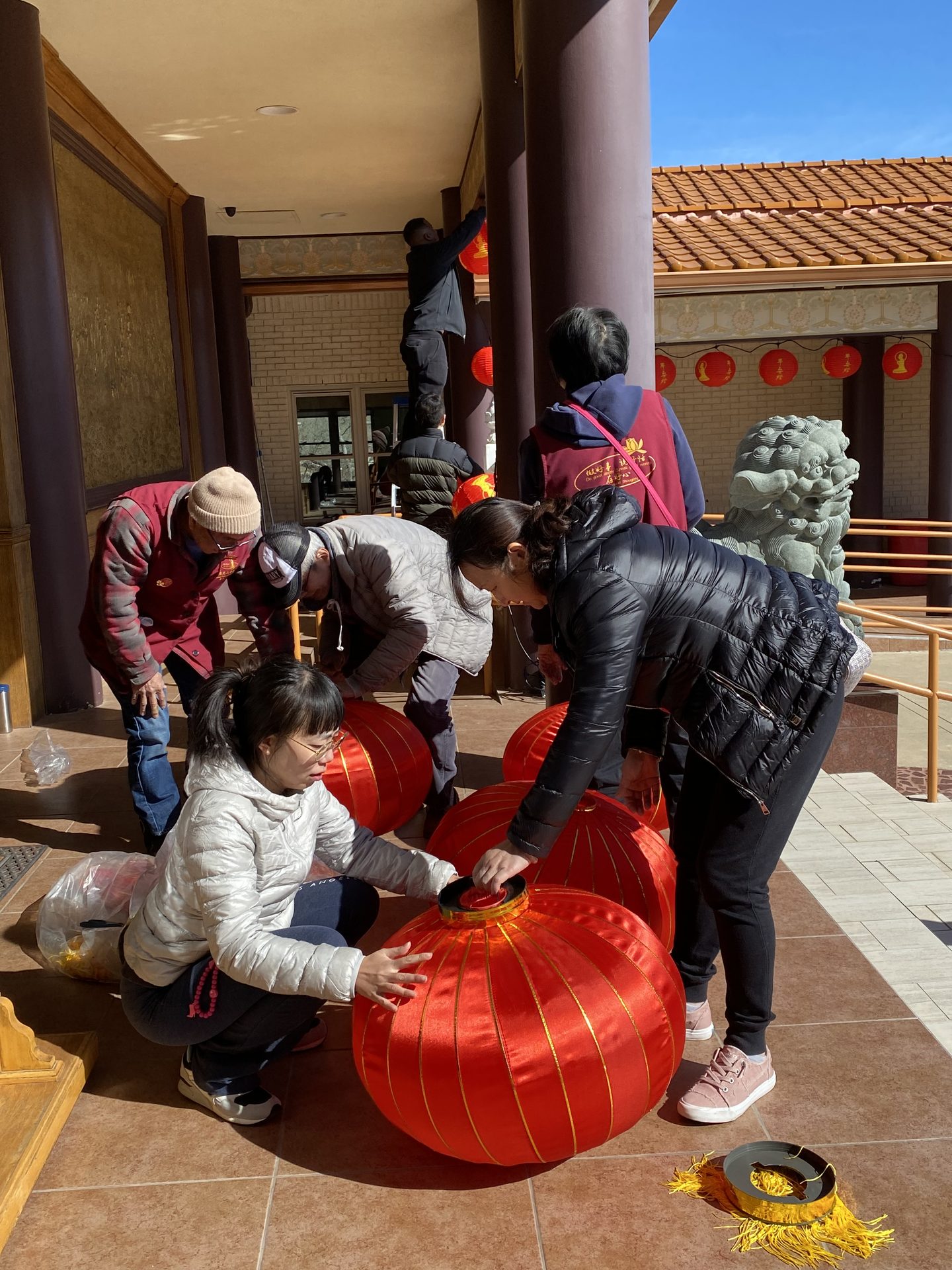奧斯汀香雲寺除舊佈新 迎新春