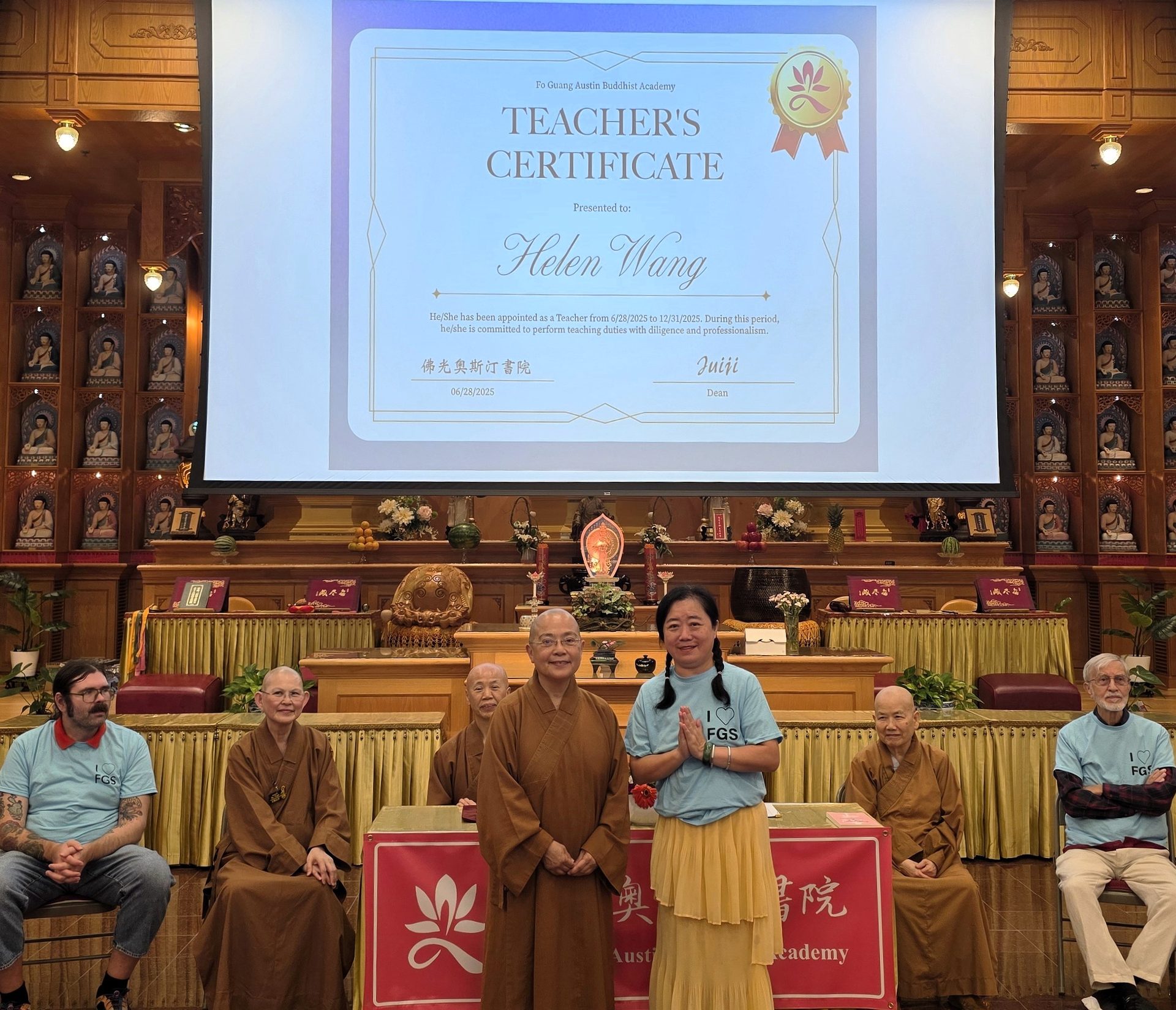Fo Guang Austin Buddhist College Holds Grand Opening Ceremony for the Seventh Term