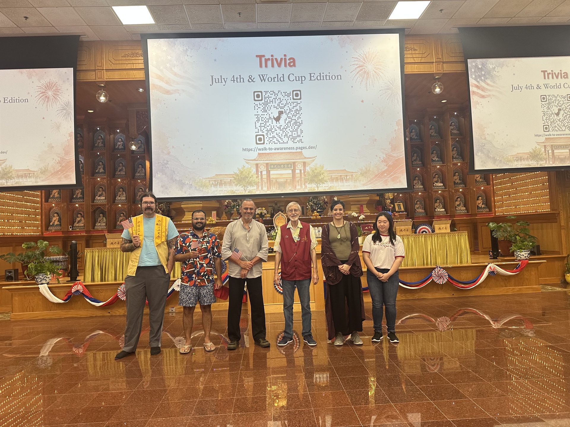 Fo Guang Shan Xiang Yun Temple Celebrates the 250th Anniversary of U.S. Independence Day with Mindfulness Walk